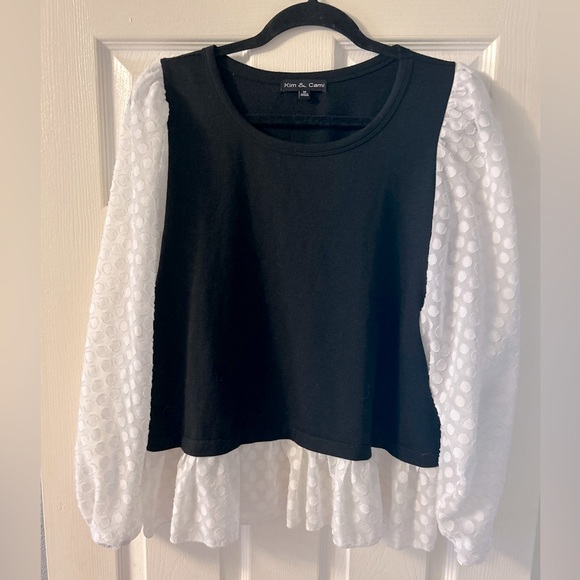 NWOT Kim & Cami peplum top size medium - Picture 2 of 8